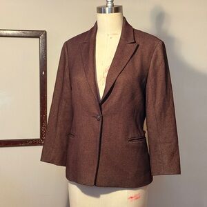 🥀Jil Sander 100% Cashmere Blazer | IT 40 | Brown Minimalist Jacket 🥀